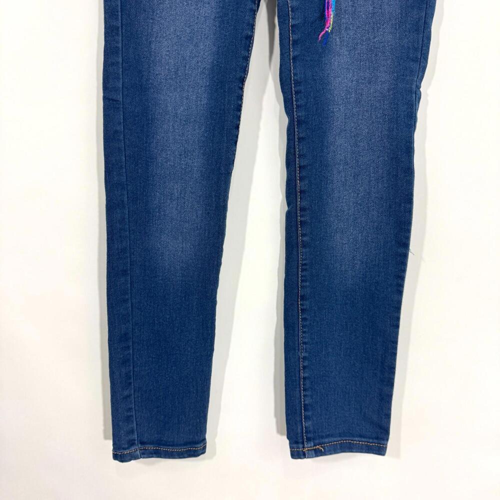DKNY Girl’s Size 8 Blue Denim Stretch Skinny Leg Pull On Pants Jeggings - Picture 3 of 11